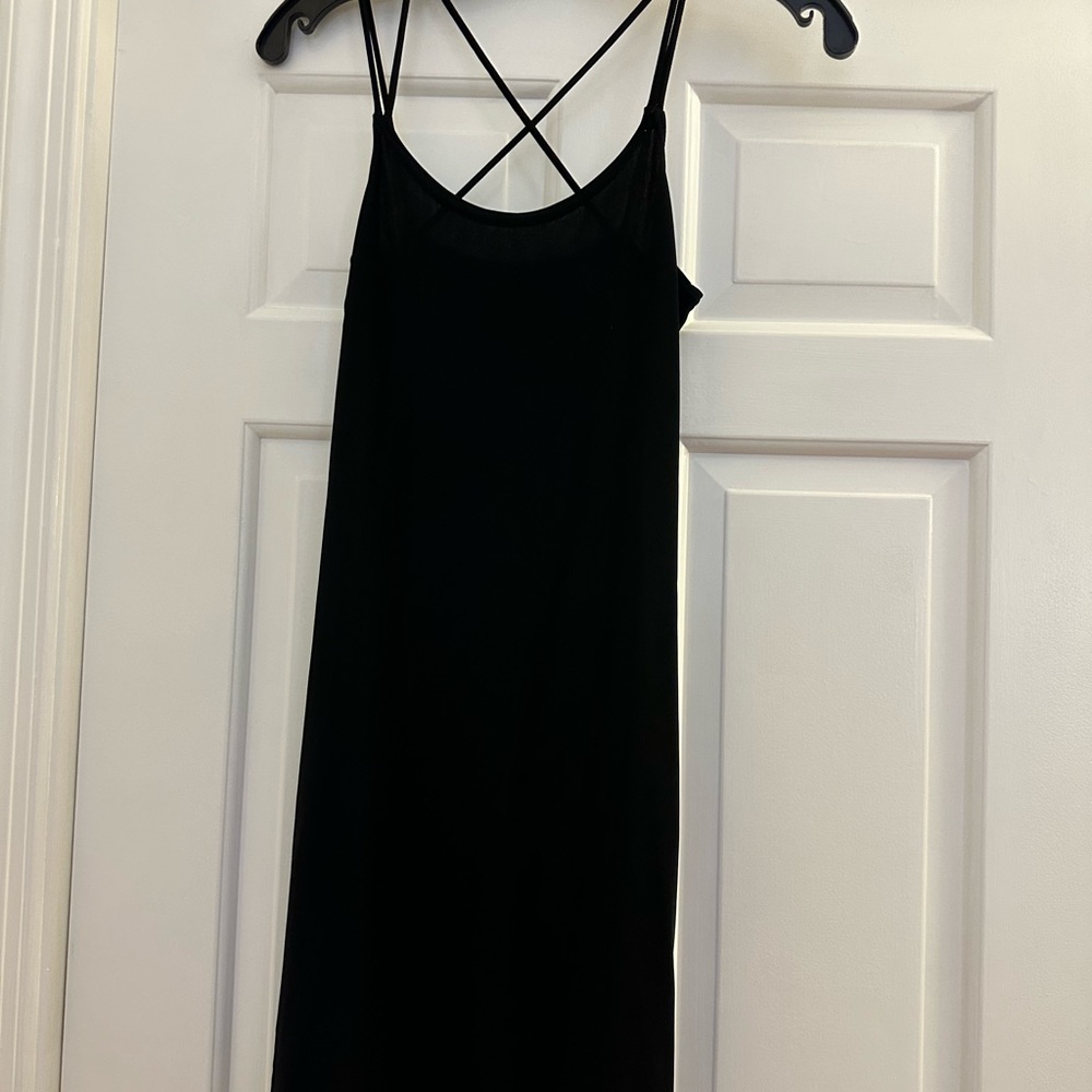 Elegant Black Strappy Dress